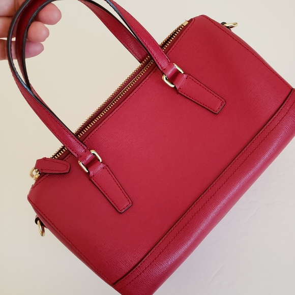 Coach Red/Burgundy Satchel Crossbody Bag - Excellent Condition - Picture 6 of 15